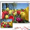 5D Diamond Painting Tulips Mosaic DIY Diamond Embroidery Rhinestone Home Decoration