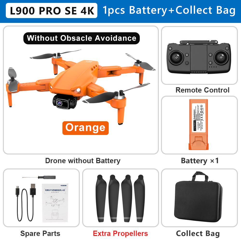 New L900 PRO SE Drone 4K Professional GPS 5G WIFI Brushless Motor 8000M Dual Camera Drone Foldable Remote Control Quadcopter FPV Smart Follow