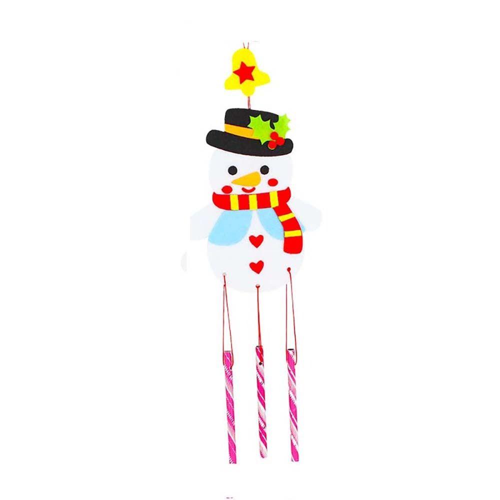 Stickers DIY Ornaments For Kids Children Christmas Toys Wind Chimes Windbell Christmas Decoration