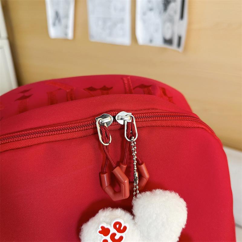 Однотонный школьный рюкзак для женщин, большой емкости