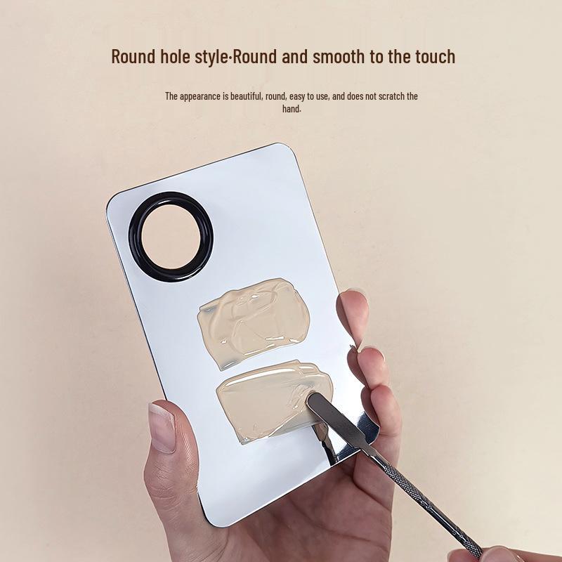 Набор палитры для смешивания макияжа и шпателя из нержавеющей стали