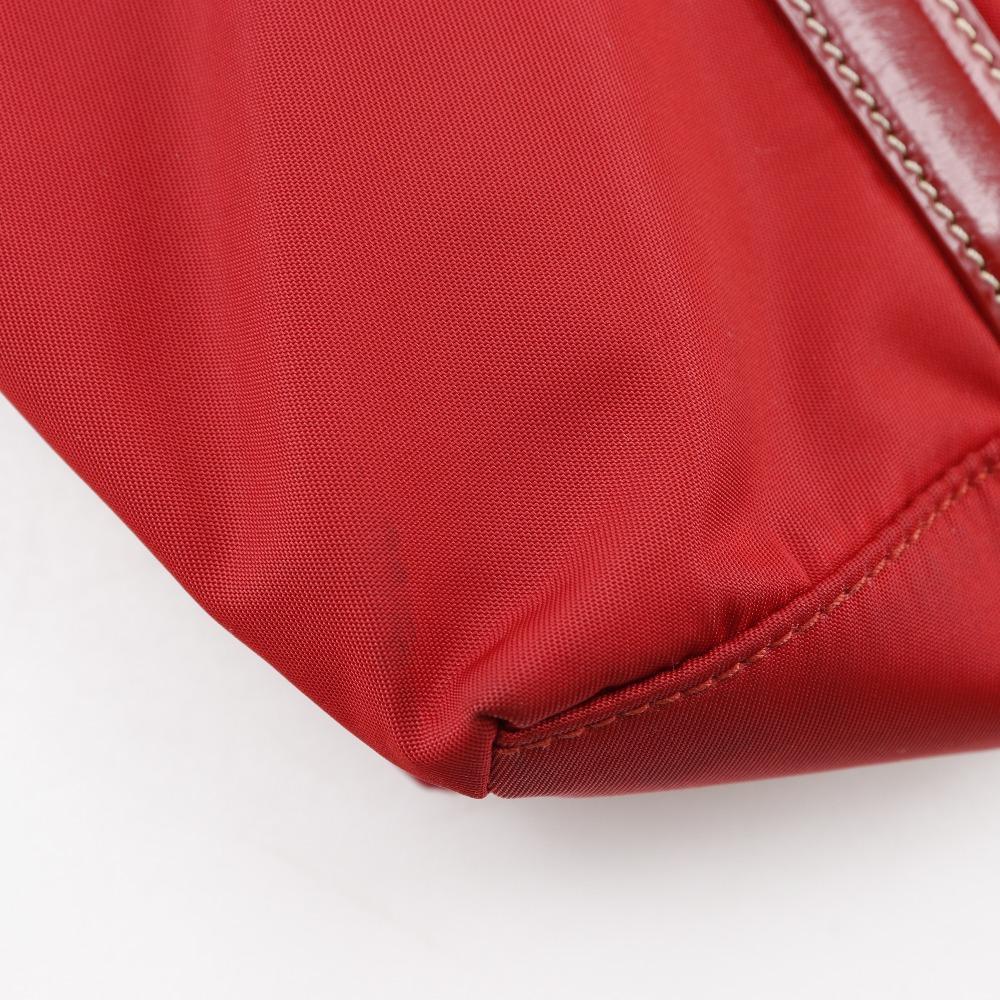 PRADA 2WAYShoulder Handbag Red Nylon Women Used