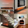 Aflyever 3D Water Mist Electric Fireplace Embedded Realistic Flame Steam with Remote Control APP