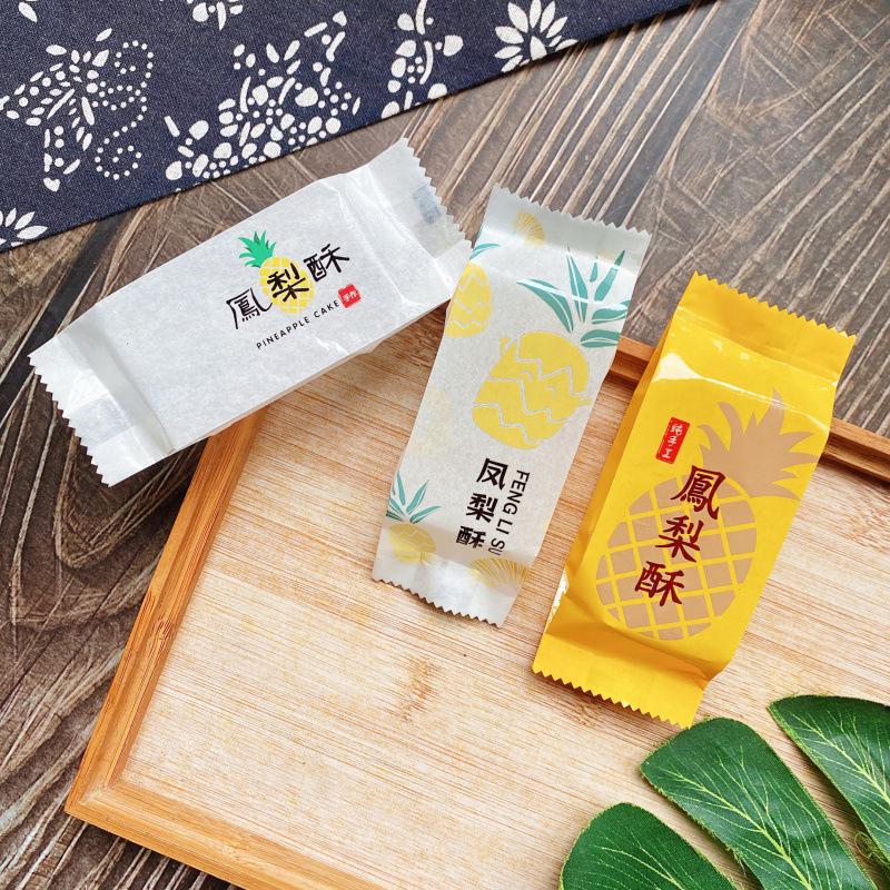 Упаковка для ананасового пирога ручной работы: Бумажный пакет 30 г или 50 г, хлопковая отделка