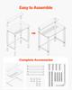 Acrylic Table, 2 Tiers Clear Office Desk with Monitor Stand, Acrylic Study Computer Desk, Modern Side End Table Nightstand for Bedroom, Office, Study,