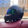 Motorcycle Helmet Uncovered Helmet Men's and Women's Full Helmet Bluetooth Personalized Four Seasons Locomotive Big Tail