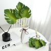 3pcs Artificial Plant Green Leaves Real Touch Lotus Leaf Fake Plant Simulation Palm Turtle Leaf Wedding Table Home Decoration