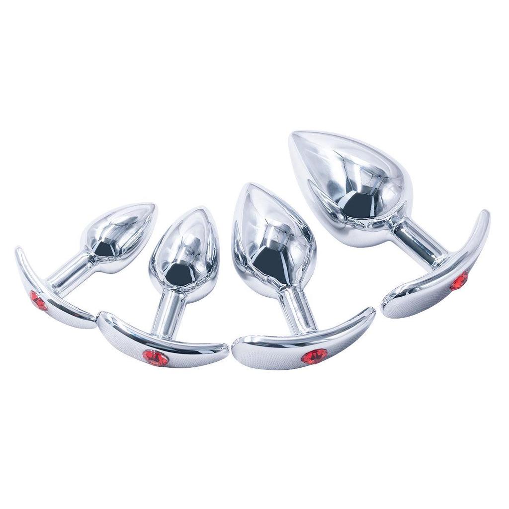 Металлический набор из четырех анальных дилататоров: Легкая, интегрированная конструкция для комфортного ношения