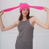 Korean Style Rabbit Ears Cap Trendy Brimless Beanie Hat Personality Bunny Pullover Cap  Outdoor