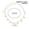 SHIXIN Bohemia Starfish Scallop Pendant Waist Chain Women New Trendy Imitation Pearl Beaded Link Bikini Belly Chain Body Jewelry
