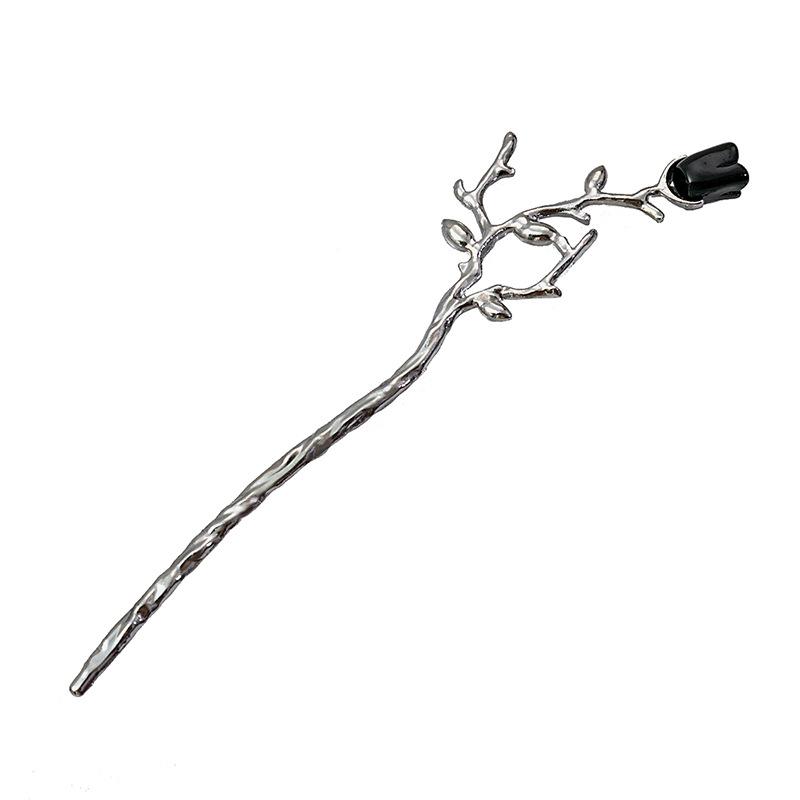 Национальный стиль Новая китайская заколка для волос Жидкий металл Бабочка Заколка Полумесяц Набор Бриллианты Винтаж Бамбуковые сочленения Кисточка Заколка для волос Прическа Заколка