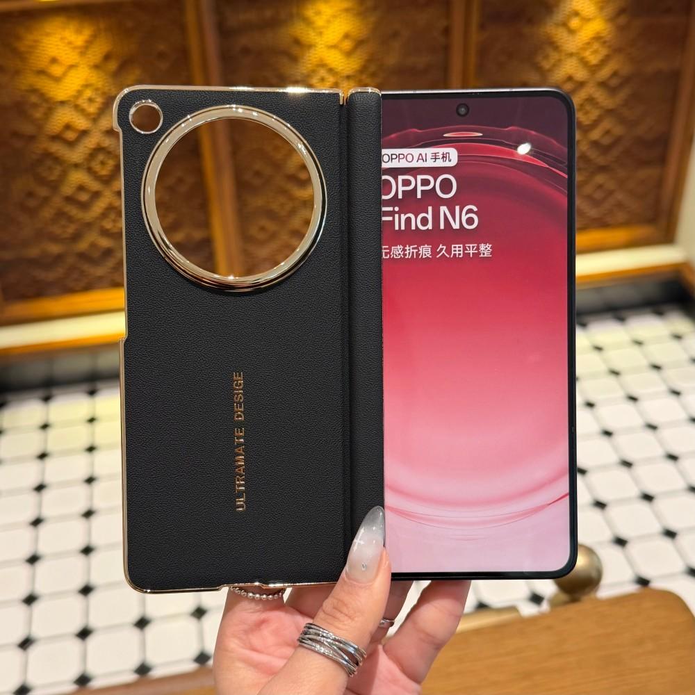 Чехол для OPPO Find N6 Новый Роскошный Кожа PU Покрытие Защитная Задняя Крышка Чехол Для OPPO FIND N6 N 6 Корпус Телефона