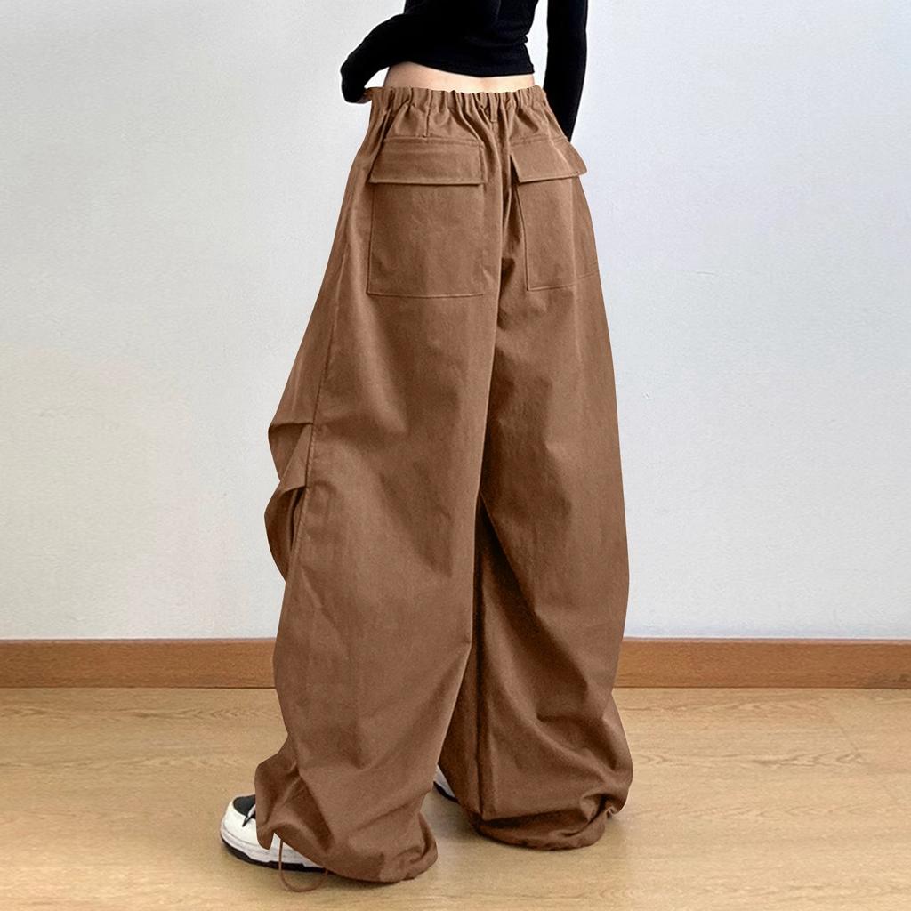 Женские брюки с высокой посадкой, прямые, широкие, однотонные, рабочая одежда