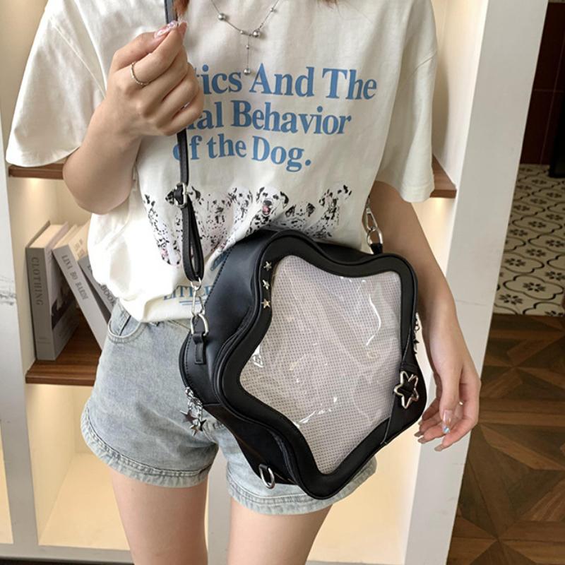 Сумка рюкзаки популярная прозрачная школьная сумка для женщин Sweet Chic Star Crossbody сумка дисплей мини рюкзак