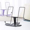 Portable Metal Bookend Stand Foldable Adjustable Book Shelf Reading Book Stand Document Holder Base Reading Book Holder