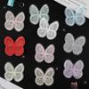 Вышитая этикетка Мультяшная бабочка этикетка на ткани Кружевная вышитая наклейка Сделай сам счет для рук аксессуары аксессуары нашивка, наклейка наклейка на ткань