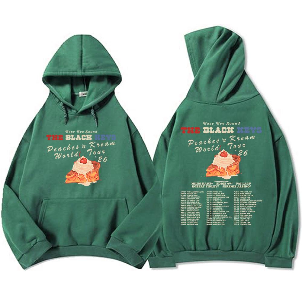 PEACHES 'N KREAM WORLD TOUR 2026 Hoodies Rock Band THE BLACK KEYS Sweatshirt Long Sleeve Fleece Hooded Pullovers Men Women Merch