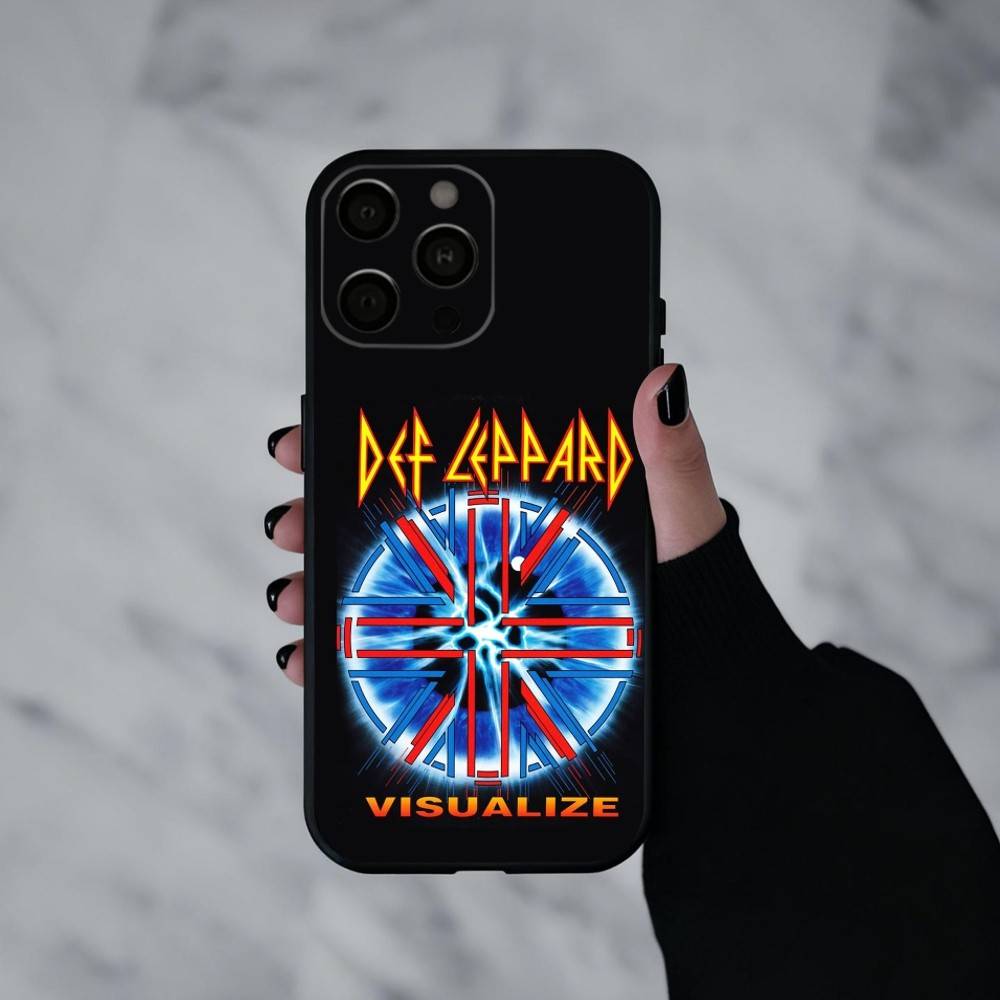 Hot R-Rock band D-Def L-Leppard Phone Case For iPhone 17pro,16,15,14,13,12,11 Plus,Pro Max,XS,Soft Silicone Black Cover