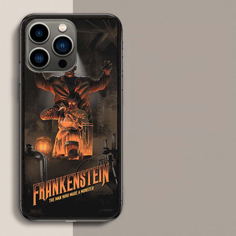 Чехол для телефона Ужасы Ф-Франкенштейн Для iPhone 17 Air 15 Pro 14 Plus 16 Pro Max 17E 16E 12 13 Mini 11 Чехол Милые Fundas