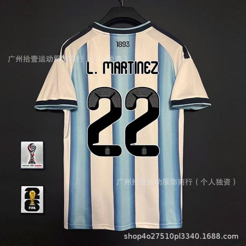 2026 Argentina Home Away Soccer Jersey Men Women Short Sleeve Football Shirt Messi 10 Alvarez 9