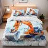 Boys Excavator Bedding Duvet Cover King Bed Engineering Construction Vehicles Digger Kids Boys Quilt Cover Set with Pillowcase