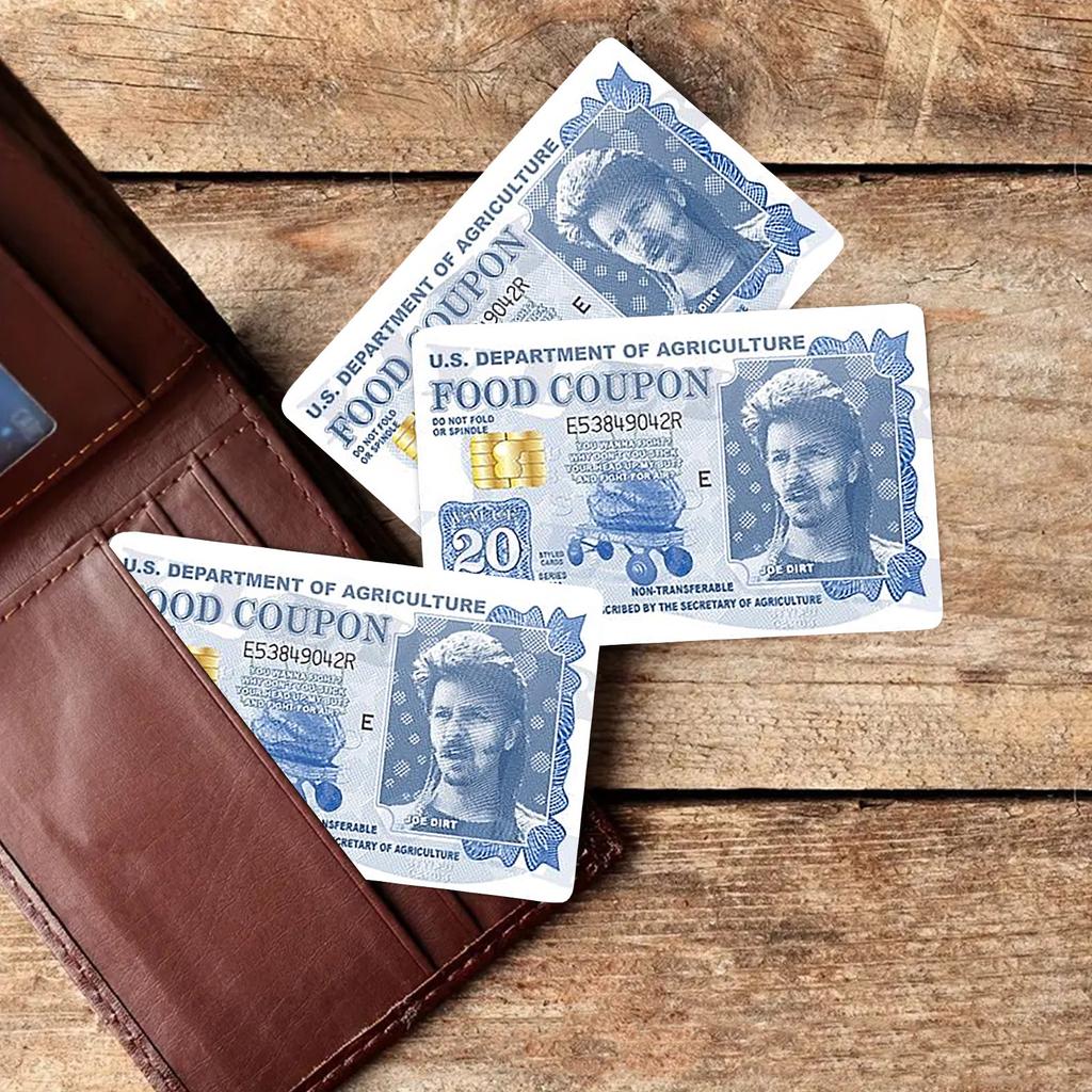 Забавный Джо Грязь Купон на еду Кредитная карта Скин