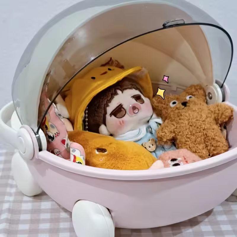 Labubu Baby Stroller Storage Box Doll Decor Space Module Doll Sleep Cradle Cart Dolls Bed Furniture Accessories Gift