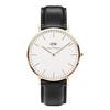 Daniel Wellington 40мм Розовое золото Кожаный ремешок, Шеффилд 0107DW [Параллельный импорт]