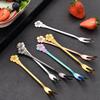 10 шт. Вилки из нержавеющей стали для фруктов, устойчивые к коррозии, десертные, для закусок, дегустационные, многоразовые, для торта, салата, для дома, кафе