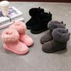 Children's Snow Boots, Girls' Velvet Princess Short Boots, Girls' Warm Baby Cotton Shoes, Boys' Shoes