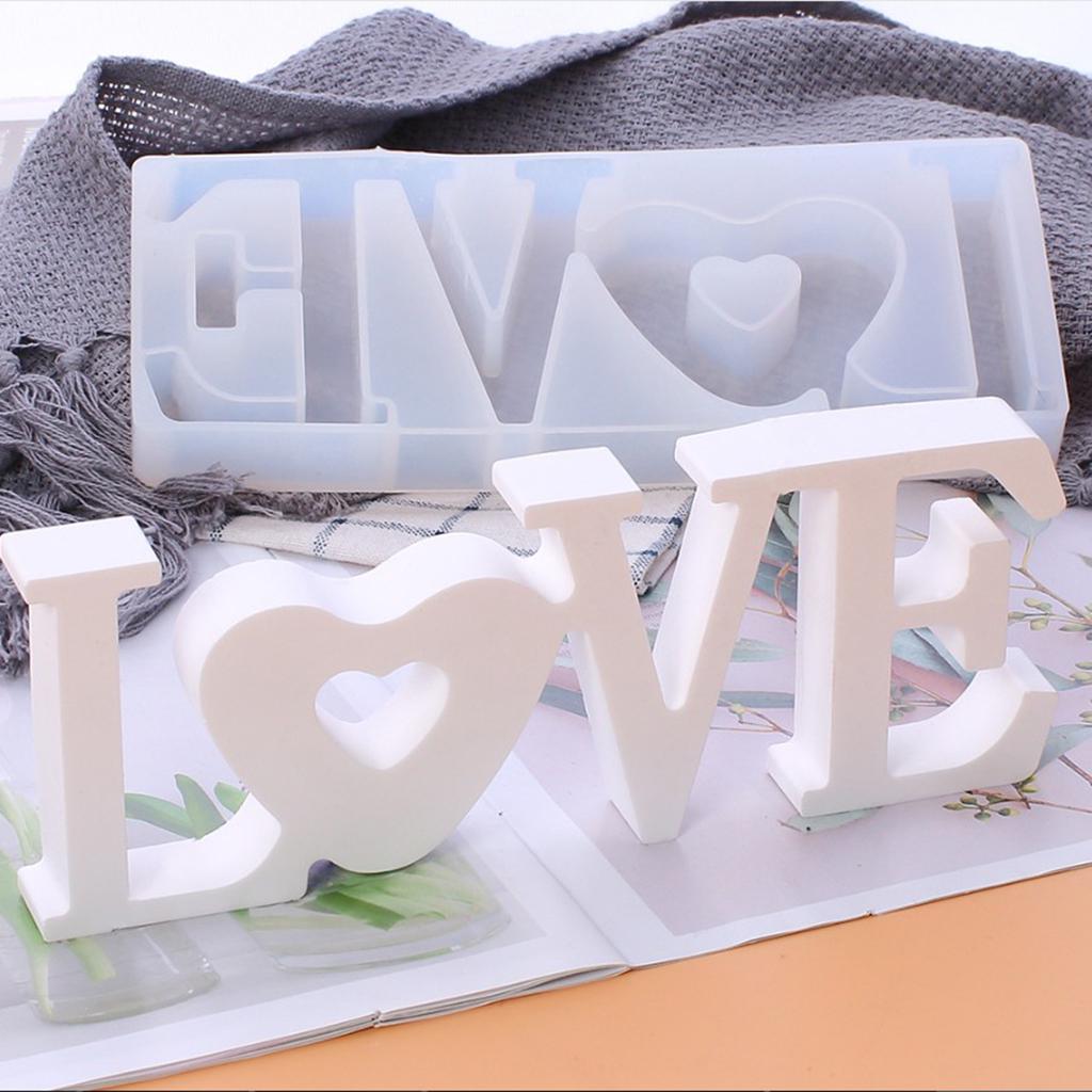 Силиконовая форма Love, форма для знака из смолы, формы для литья из эпоксидной смолы для украшения стола своими руками, свадьбы, подарков на день Святого Валентина