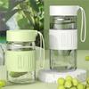 1pc High Appearance Level Glass Water Cup with Tea Separation Function Insulated with Silicone Cup Sleeve for Home Office Use