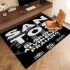 1pc Santos SFC logo Print Area Rug - Soft, Washable Non-Slip Indoor Mat, Living Room, Home Office Decorative Rug,Office Decorative