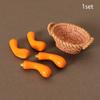 1/12 Dollhouse Simulation Vegetable Basket Set Dollhouse Vegetables Decoration Dolls House Miniature Kitchen Play Toys
