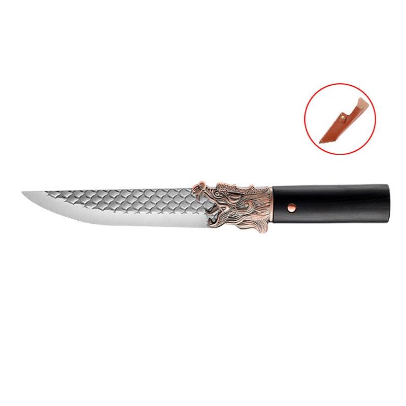 Кованый нож для обвалки из нержавеющей стали, универсальный нож для кухни, топор для резки мяса, овощей, охоты, рыбалки