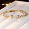 Fashion Classic European and American Light Luxury Women's High-end Bracelet Set with Zircon Open Bracelet Jewelry
