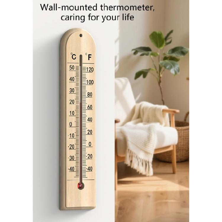 Wooden Temperature Gauge for Home and Office Large Display Accurate Measurement -40℃ to 50℃ Safe Kerosene Wall Mount Easy to Read