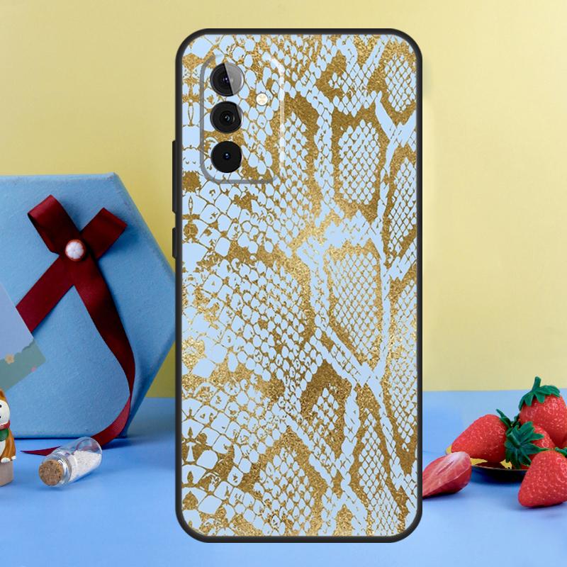 Чехол под змеиную кожу для Samsung Galaxy A13 A33 A53 A16 A17 A54 A34 A14 A15 A35 A55 A52 A12 A32 A26 A36 A56