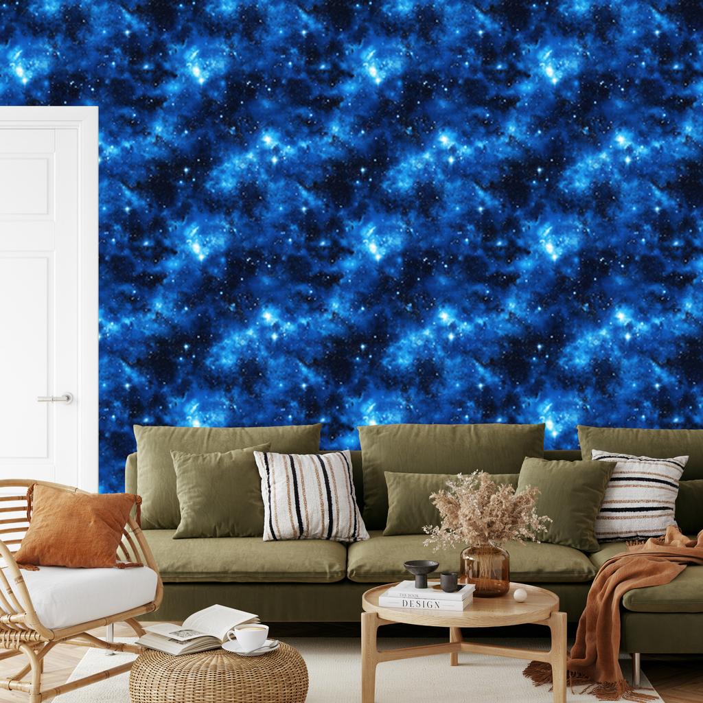 Watercolor Galaxy Wallpaper Blue and Navy Blue, Navy Blue Background 50x1000