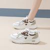 Ins Korean Leather Face Dad Shoes Women's 2025 Spring New Breathable Student Sports Shoes Heightening Casual Shoes Q103-1