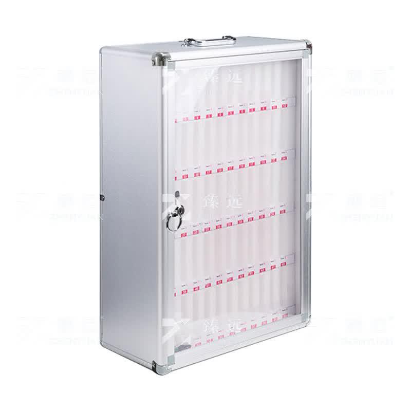 Zhenyuan ZY3112019 60-Slot Wall-Mounted Phone Storage Cabinet with Lock