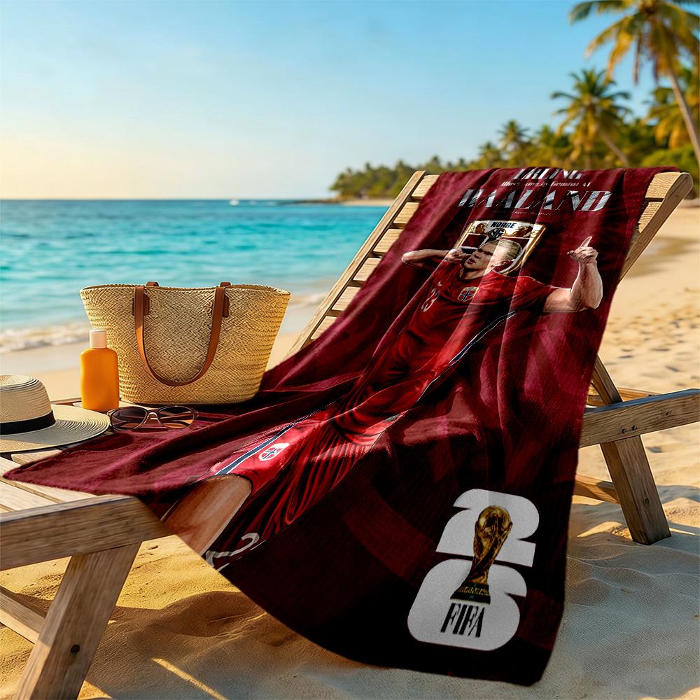 Haaland Beach Towel Quick-Dry Soft Microfiber Comfortable Lightweight Suitable for Swimming, Gym, Camping, Yoga Vacation