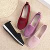 Women's Spring Soft-soled Cloth Shoes Comfortable and Fashionable Style Work Shoes Middle-aged Flying Woven Flat-bottomed Breathable Loafers