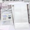 10Pcs Korean Ins Simple White Kraft Paper Bag Roll Edge Type Sealing Pocket Girl Kpop Star 3-inch Photo Card DIY Packing Bag