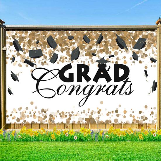 Украшение для выпускного, хорошее универсальное очаровательное поздравление, баннер для выпускников, баннер для поздравлений, баннер для выпускной вечеринки, реквизит для фотосъемки, фоновый баннер