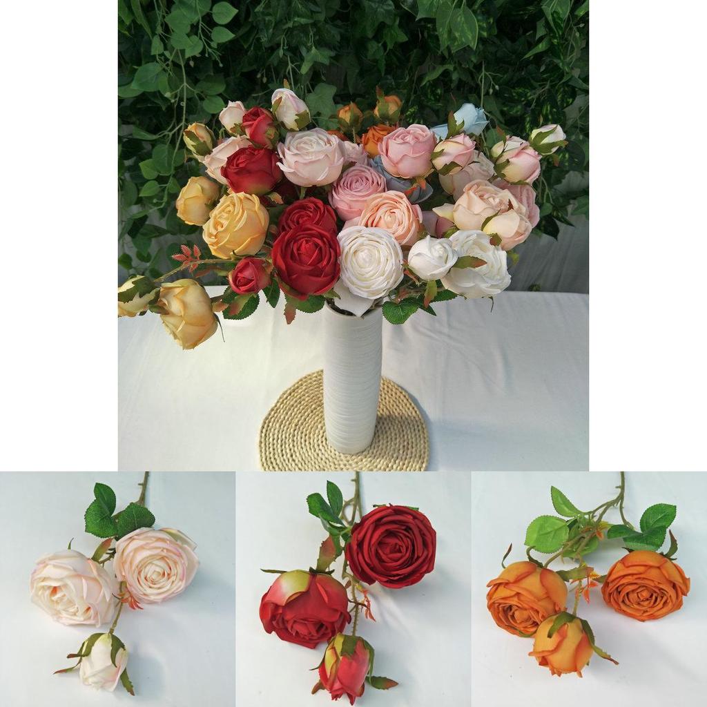 Elegant Artificial Silk Rose Bouquet For Home And Event Decoration