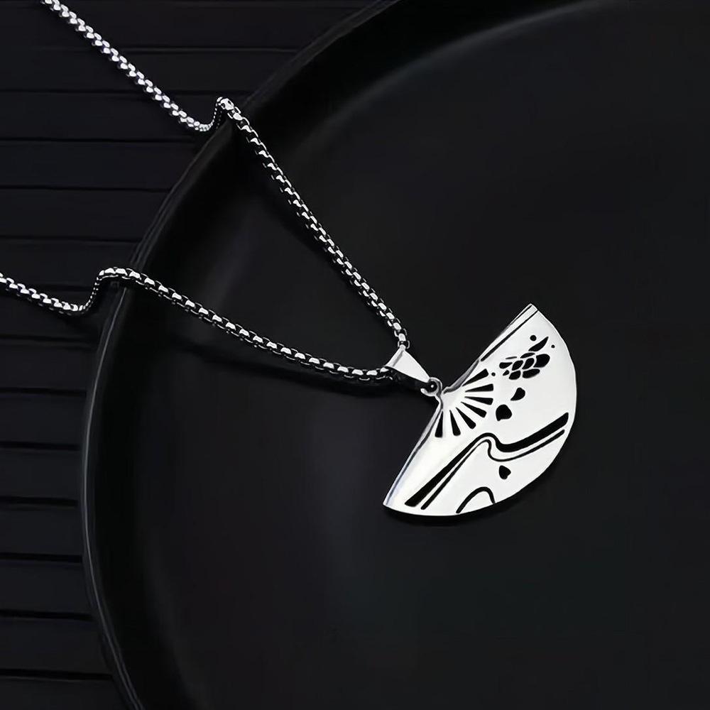 2023 ожерелье с котом Scaramouche для женщин и мужчин, титановая сталь Genshin Impact, кулон, цепочка на свитер, аниме, Cos, ювелирные изделия, подарок для пары