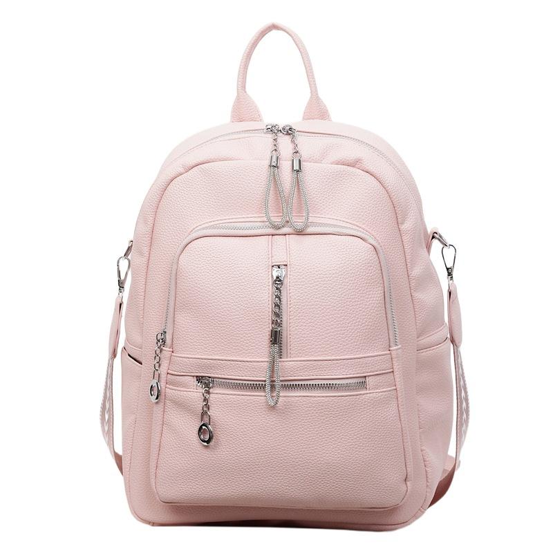 Модная и Универсальная Женская Сумка, Рюкзак для Путешествий Большой Вместимости, Повседневный и Простой Студенческий Рюкзак, Рюкзак с Многослойным Хранением