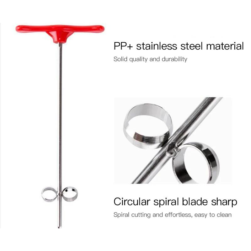 Овощи Спиральный нож Картофель Морковь Огурец Измельчитель Легкий спиральный винтовой слайсер Резак Спирализатор Кухонные аксессуары Гаджеты