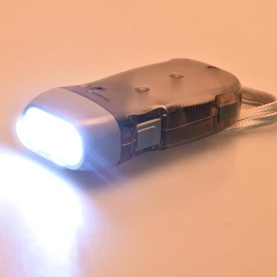 Hand Press Flashlight Weight Environmentally Light Plastic Friendly Practical Camping Hiking Emergency Flashlight for Hiking ADM